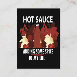 Carte De Visite Sauce Piquante Ketchup Feu Rouge Piment Alimentair