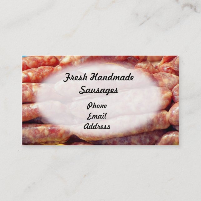 Carte De Visite Saucisses naturelles fraîches (Devant)