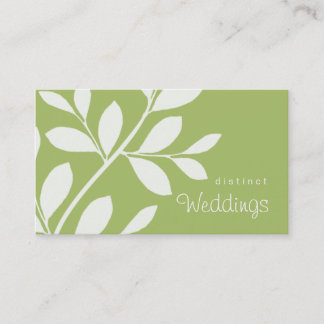 Carte De Visite Sauge de wedding planner de branche d'arbre de