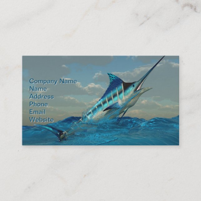 Carte De Visite Saute Blue Marlin (Devant)