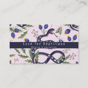 Carte De Visite Sauvetage de fleurs de reptiles de serpent