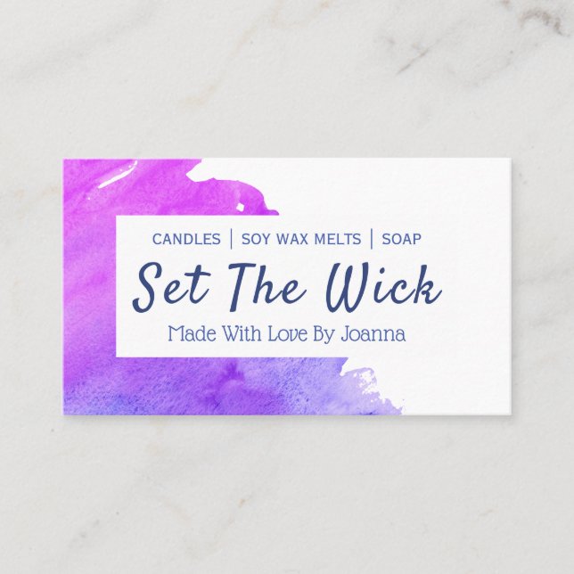 Carte De Visite Savon à bougie à la chandelle à pâte feuilletée (Devant)