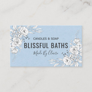 Carte De Visite Savon Et Bougie Maison Bleus Et Blancs