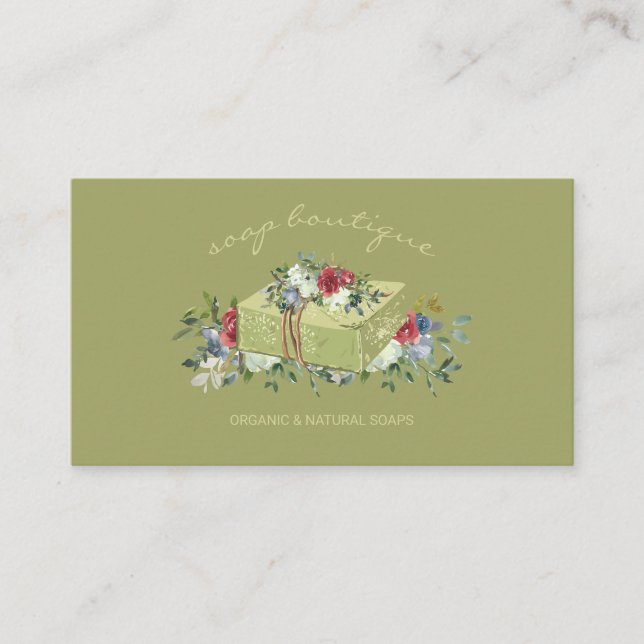 Carte De Visite Savon Vert Naturel (Devant)