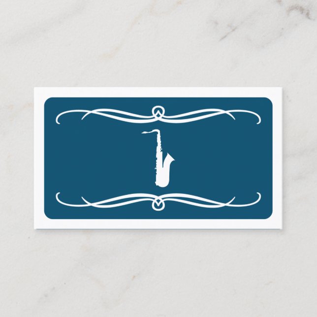 carte de visite saxophone mod (personnalisable en  (Devant)