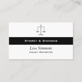 Carte De Visite Scales de justice