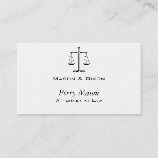 Carte De Visite Scales de justice (Devant)