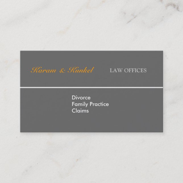Carte De Visite Scales de justice simple pour les avocats (Devant)