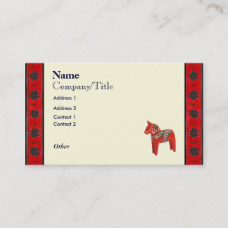 Carte De Visite Scandinave de cheval de Dala de Suédois