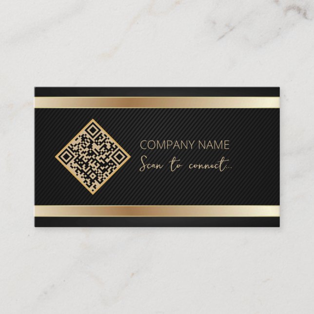 Carte De Visite Scanner pour connecter le code QR des médias socia (Devant)