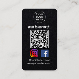 Carte De Visite Scanner pour se connecter Code QR de médias soci