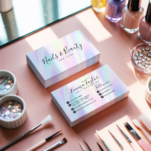 Carte De Visite Scénario de salon glam abstrait iridescence