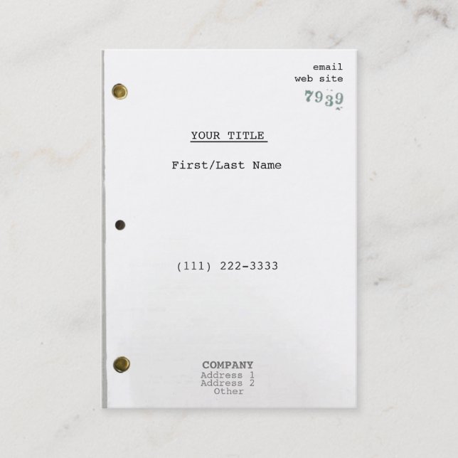 Carte De Visite Scénario IIc (Devant)