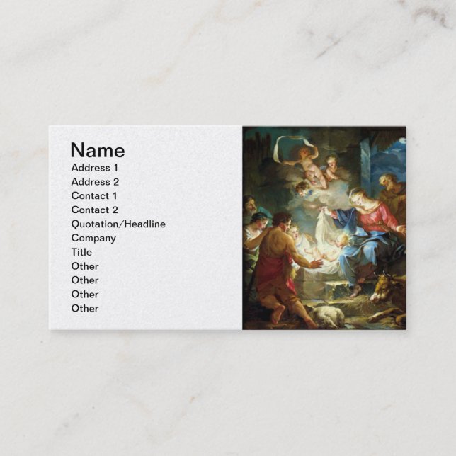 Carte De Visite Scène de la Nativité pour Noël - Pierre (Devant)