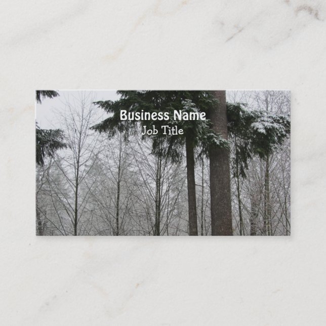 Carte De Visite Scène de neige hivernale (Devant)