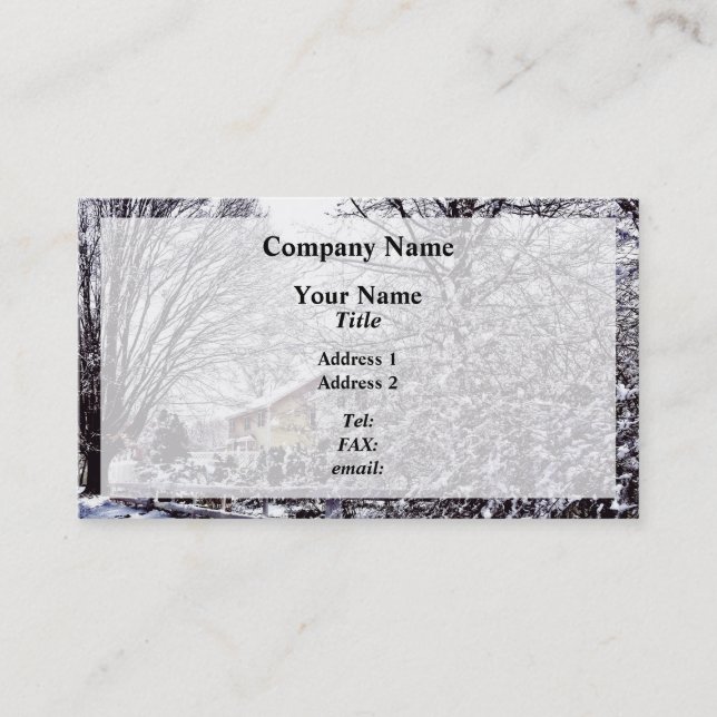 Carte De Visite Scène hivernale (Devant)