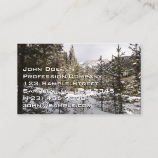 Carte De Visite Scene hivernale de montagne neige au Montana