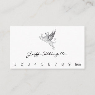 Carte De Visite Schéma vintage griffon de presse de lettre