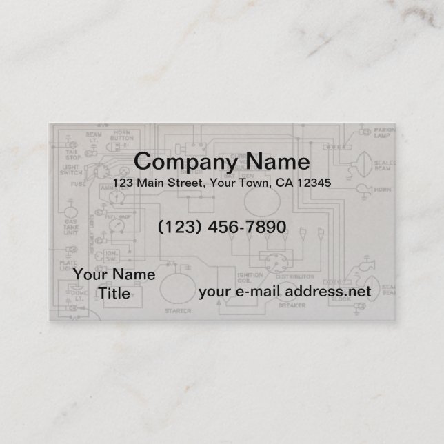 Carte De Visite Schémas électriques (Devant)