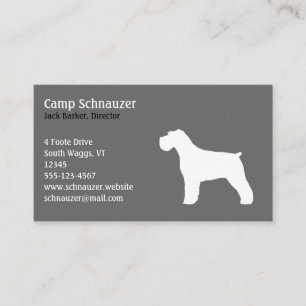 Carte De Visite Schnauzer Chien Silhouette