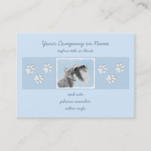 Carte De Visite Schnauzer (Giant, Standard) Peinture - Chien Art