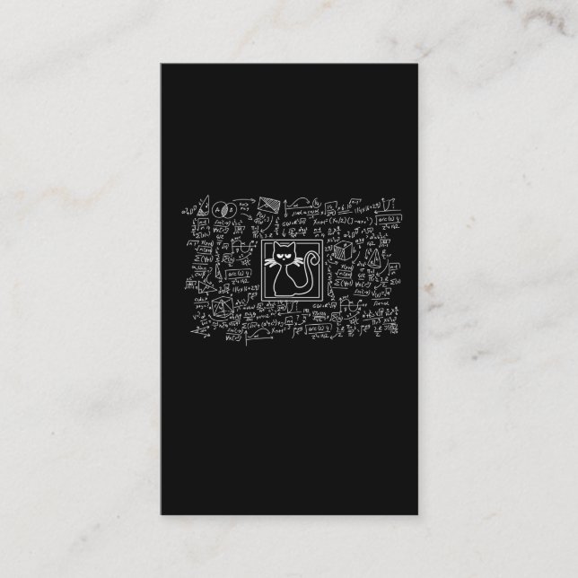 Carte De Visite Schrodingers Cat Box Funny Science Physique Nerd (Devant)