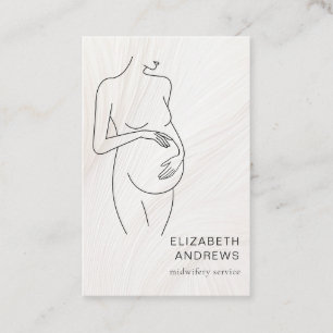 Carte De Visite Schwangere, schlicht-moderne Visitenkarte