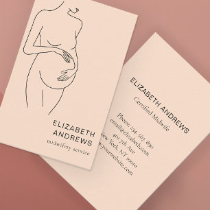 Carte De Visite Schwangere, schlicht-moderne Visitenkarte Business