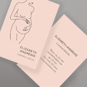 Carte De Visite Schwangere, schlicht-moderne Visitenkarte Business