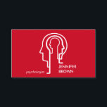 Carte De Visite Science de l'esprit, tête humaine Psychologie roug<br><div class="desc">Science de l'esprit,  tête humaine Psychologie rouge</div>