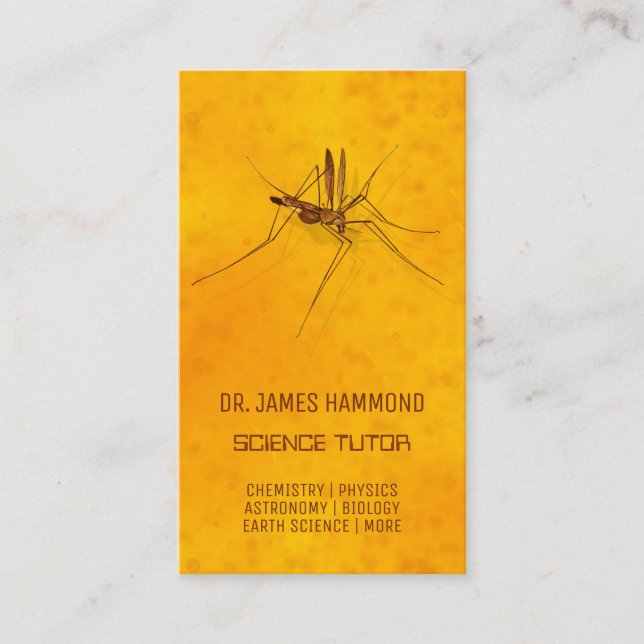 Carte De Visite Science Le Tuteur Mosquito dans le Fossil Amber (Devant)