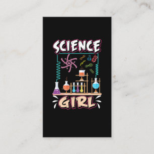 Carte De Visite Scientifique de laboratoire en chimie des filles