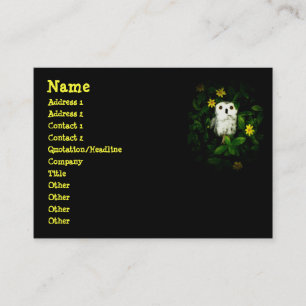 Carte De Visite Scintillement de scintillement peu de hibou