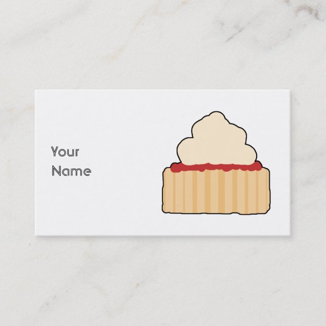 Carte De Visite Scone. de confiture et de crème (Devant)