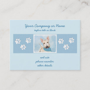 Carte De Visite Scottish Terrier Wheaten Dog Painting Art original