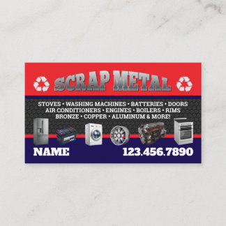 Carte De Visite Scrap Metal Pickup Business Cards English-Spanish