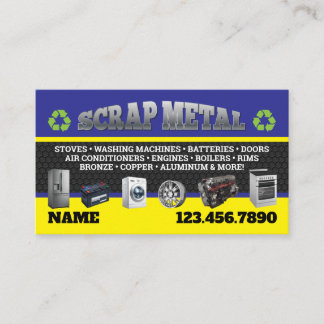 Carte De Visite Scrap Metal Pickup Business Cards English-Spanish