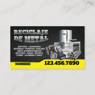 Carte De Visite Scrap Metal Recycle English-Spanish Business Card
