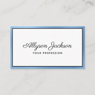 Carte De Visite Script à huile bleue de luxe