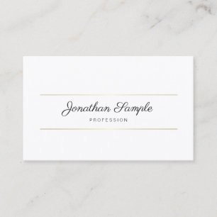 Carte De Visite Script à main or chic luxe élégant Modèle él