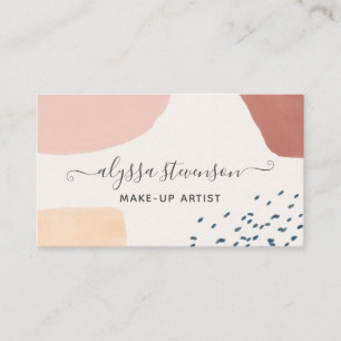 Carte De Visite Script Abstrait de signature orange de combustion 