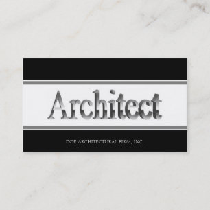 Carte De Visite Script B/W Architecte 3D
