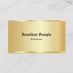 Carte De Visite Script Calligraphie Personnalisé Faux Gold Luxury