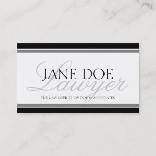 Carte De Visite Script de l'avocat du procureur - En-tête disponib