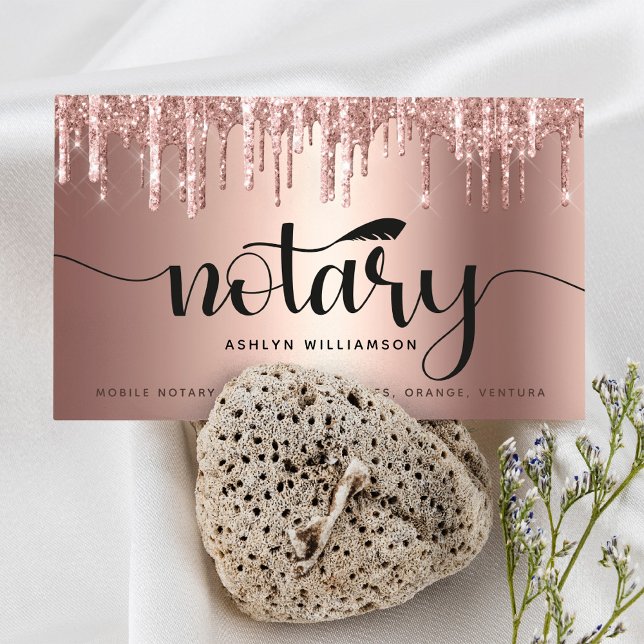 Carte De Visite Script de Parties scintillant de l'agent de signat (Créateur téléchargé)