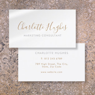 Carte De Visite Script de signature minimaliste moderne