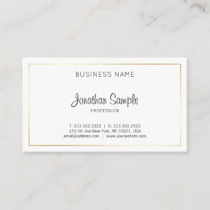 Carte De Visite Script Design tendance élégant Plain moderne luxe