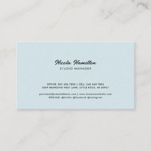 Carte De Visite Script d'une liste de styles professionnelle moder