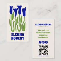 carte de visite script fleurs bohème groovy