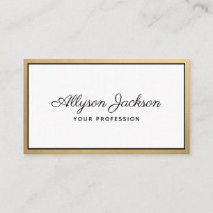 Carte De Visite Script Gold Foil de luxe